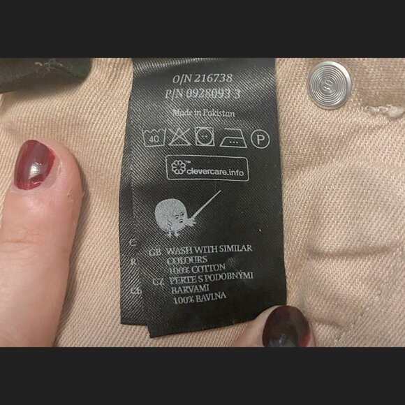 Beige Denim Pants - Picture 3 of 3